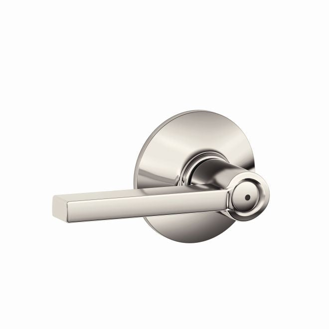 Schlage Latitude Privacy Lever in Polished Nickel finish