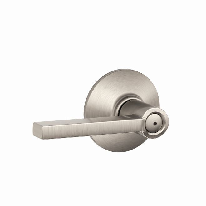 Schlage Latitude Privacy Lever in Satin Nickel finish