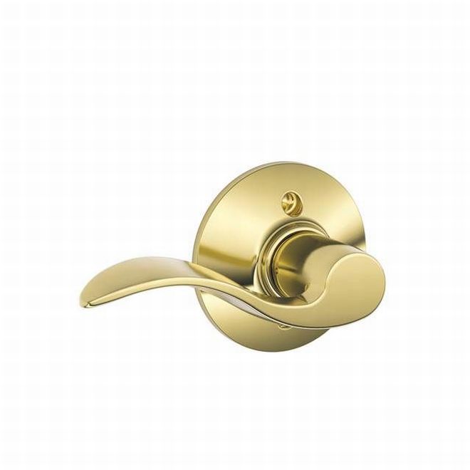 Schlage Left Hand Accent Lever Half Dummy in Bright Brass finish