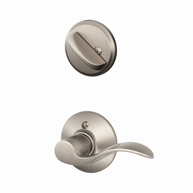 Schlage Left Hand Accent Lever Interior Active Trim - Exterior Handleset Sold Separately in Satin Nickel finish