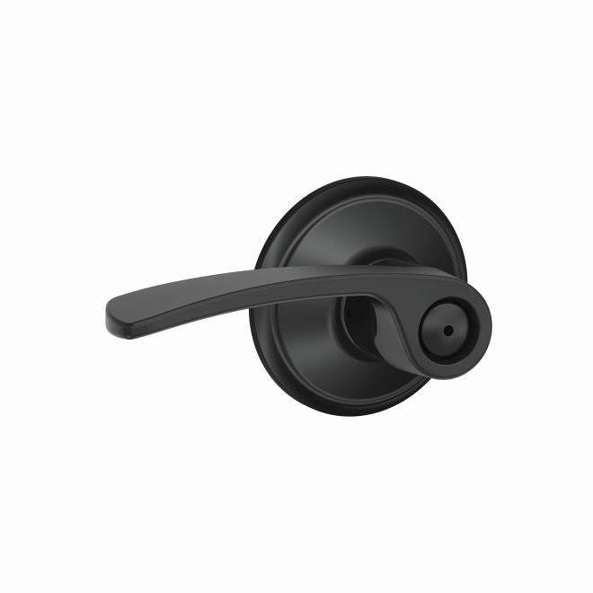 Schlage Merano Privacy Lever in Flat Black finish