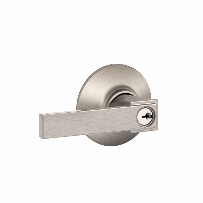 Schlage Northbrook Lever Keyed Entry Lock in Satin Nickel finish