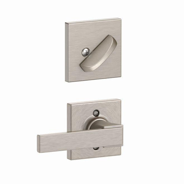 Schlage Northbrook Lever With Collins Rosette Interior Active Handleset Trim - Exterior Handleset Sold Separately in Satin Nickel finish