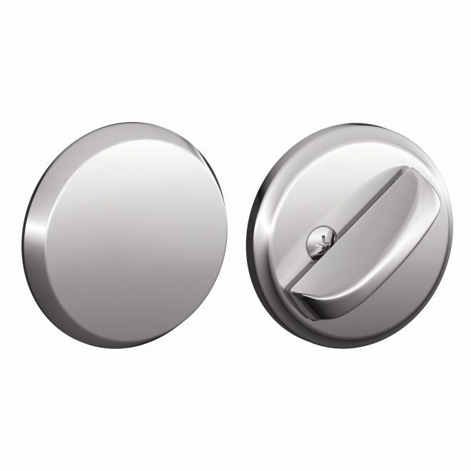Schlage One Sided Deadbolt With Exterior Plate in Bright Chrome finish