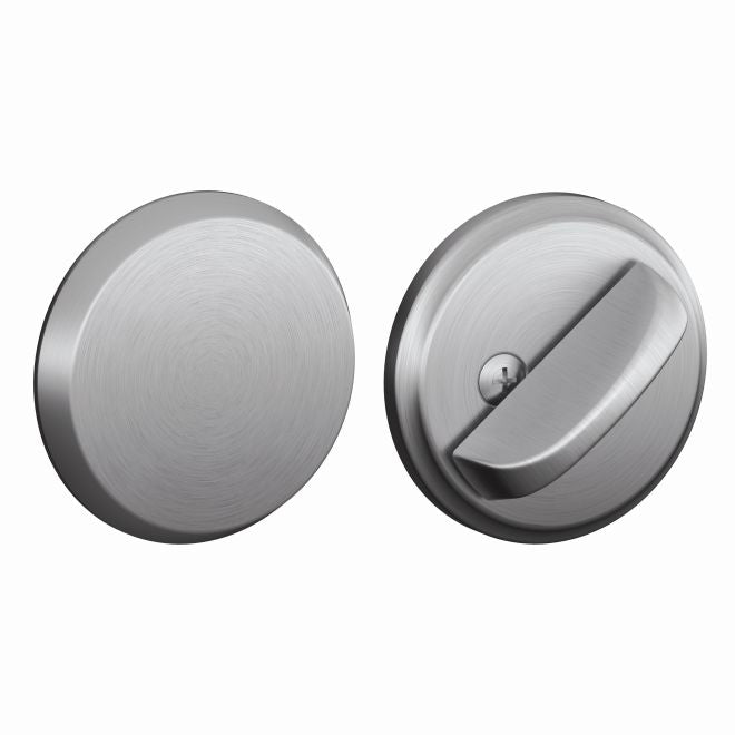 Schlage One Sided Deadbolt With Exterior Plate in Satin Chrome finish