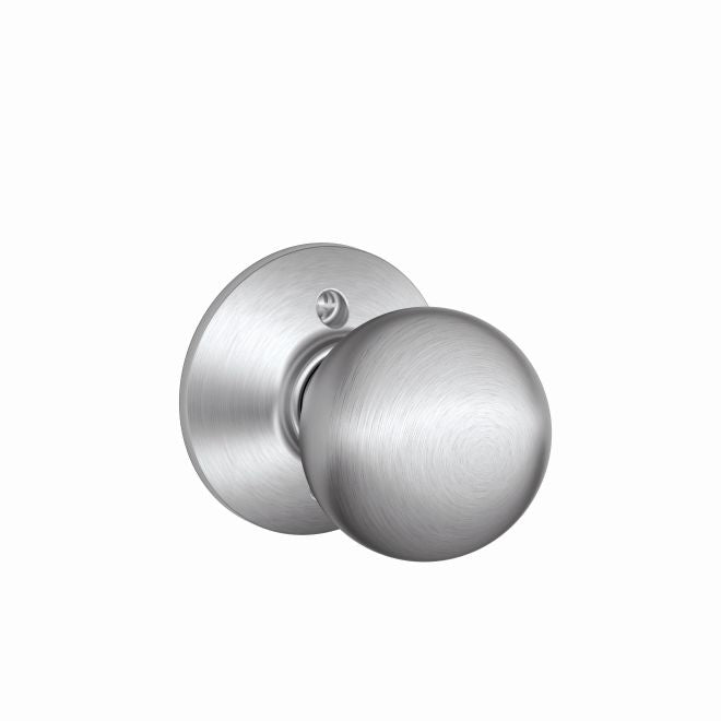 Schlage Orbit Knob Half Dummy in Satin Chrome finish