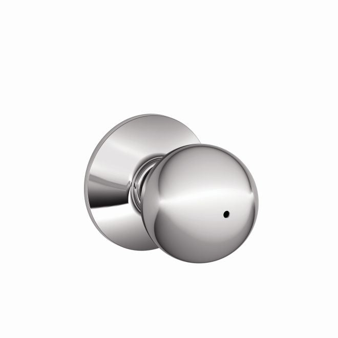 Schlage Orbit Privacy Knob in Bright Chrome finish