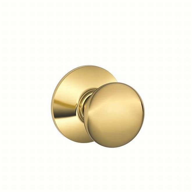 Schlage Plymouth Passage Knob in Bright Brass finish