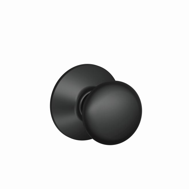 Schlage Plymouth Passage Knob in Flat Black finish