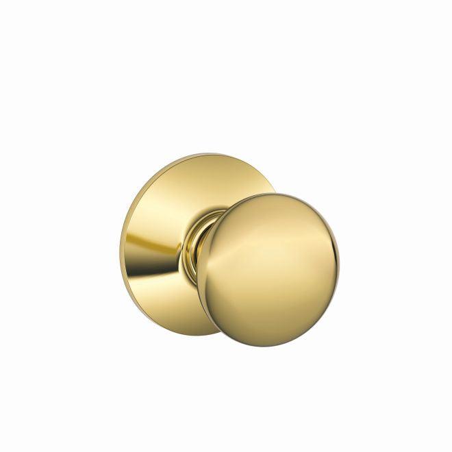 Schlage Plymouth Passage Knob in Lifetime Brass finish