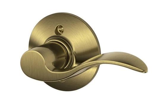 Schlage Right Hand Accent Lever Half Dummy in Antique Brass finish