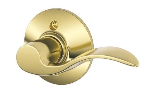 Schlage Right Hand Accent Lever Half Dummy in Bright Brass finish