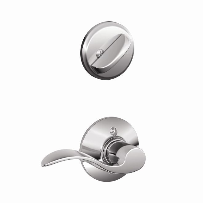 Schlage Right Hand Accent Lever Interior Active Trim - Exterior Handleset Sold Separately in Bright Chrome finish