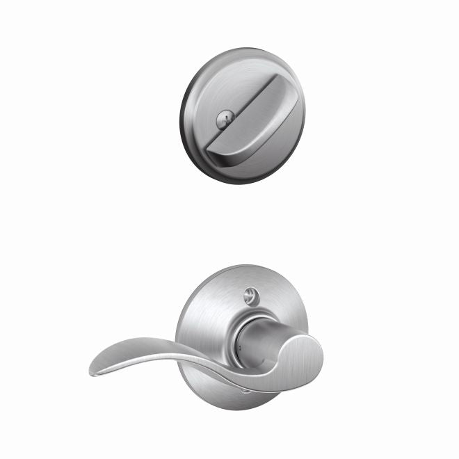 Schlage Right Hand Accent Lever Interior Active Trim - Exterior Handleset Sold Separately in Satin Chrome finish