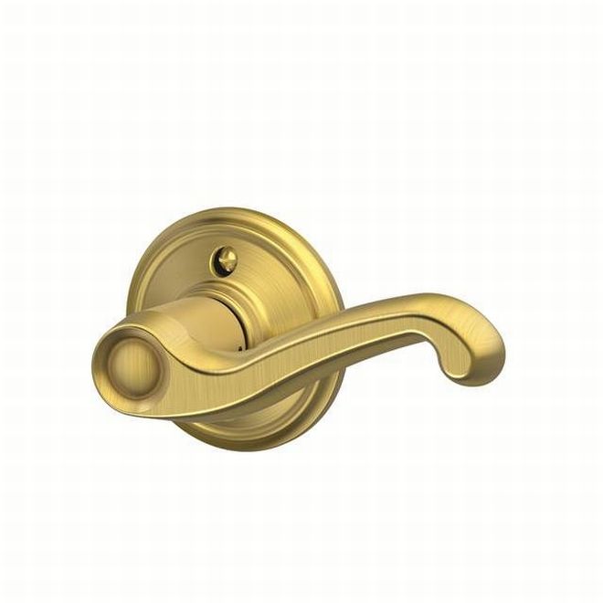 Schlage Right Hand Flair Lever Half Dummy in Satin Brass finish