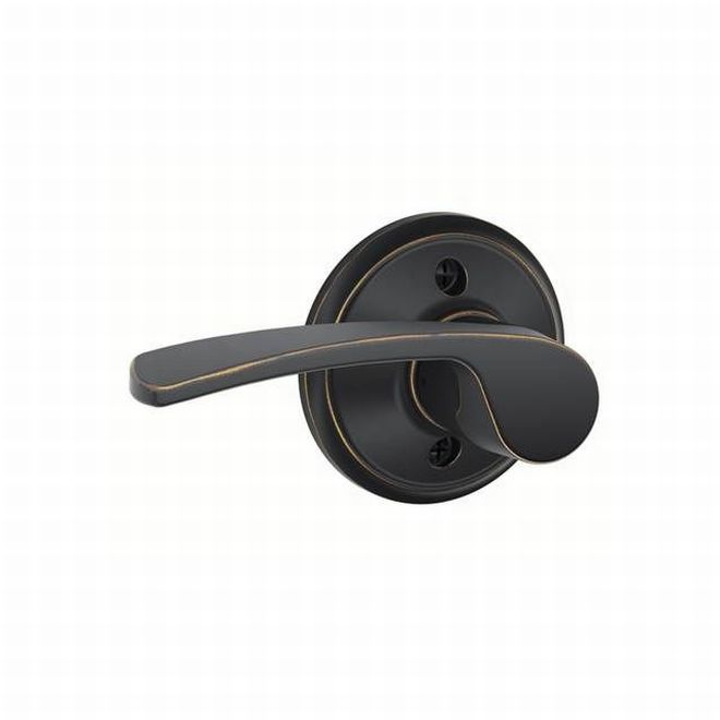 Schlage Right Hand Merano Lever Half Dummy in Aged Bronze finish