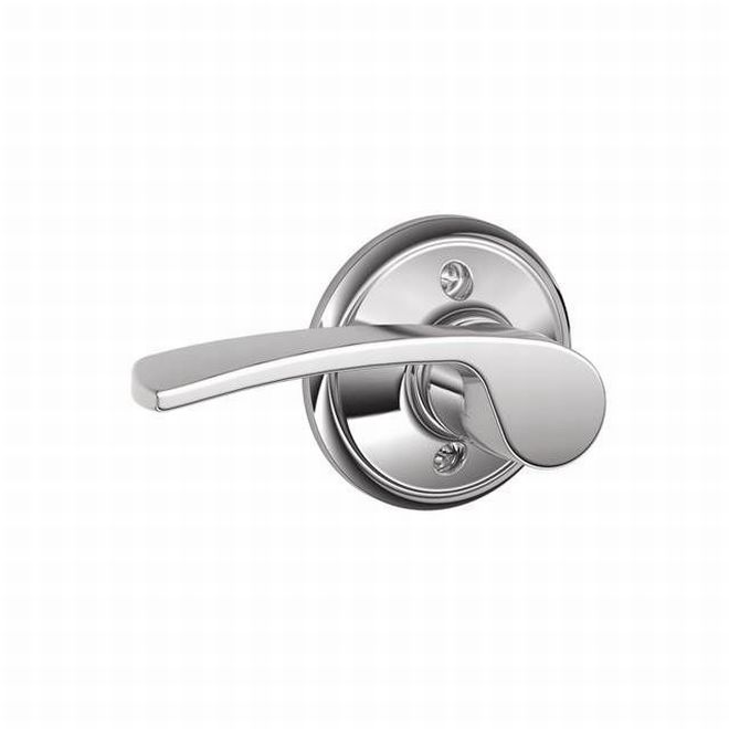 Schlage Right Hand Merano Lever Half Dummy in Bright Chrome finish