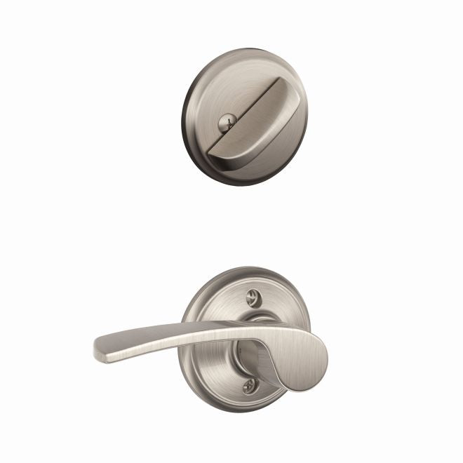 Schlage Right Hand Merano Lever Interior Active Trim - Exterior Handleset Sold Separately in Satin Nickel finish