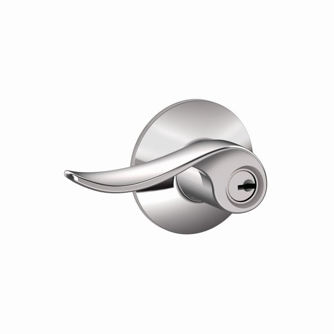 Schlage Sacramento Lever Keyed Entry Lock in Bright Chrome finish