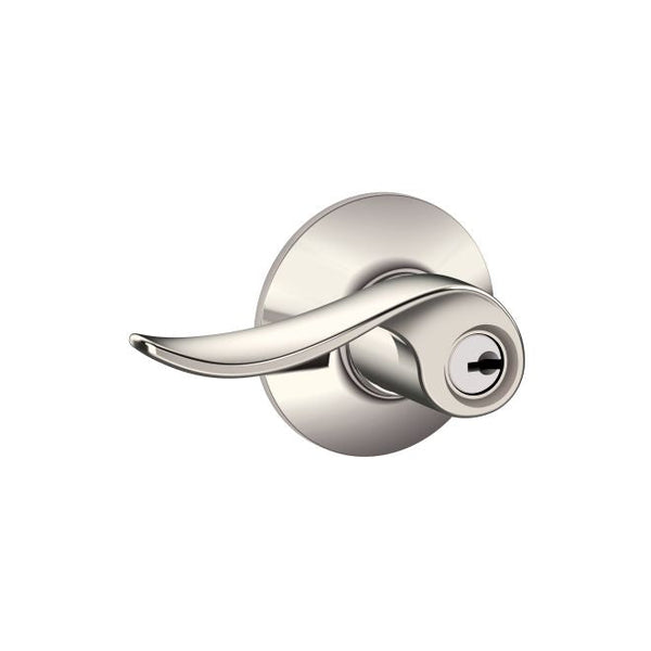 Schlage Sacramento Lever Keyed Entry Lock in Polished Nickel finish