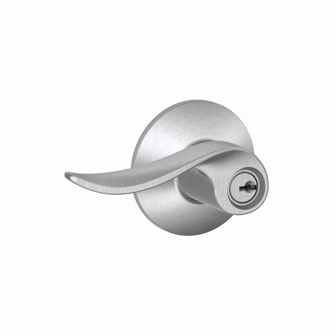 Schlage Sacramento Lever Keyed Entry Lock in Satin Chrome finish