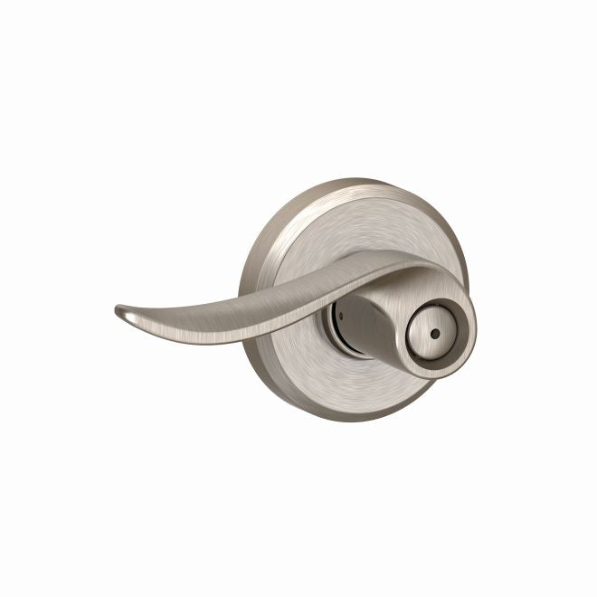 Schlage Sacramento Privacy Lever With Greyson Rosette in Satin Nickel finish