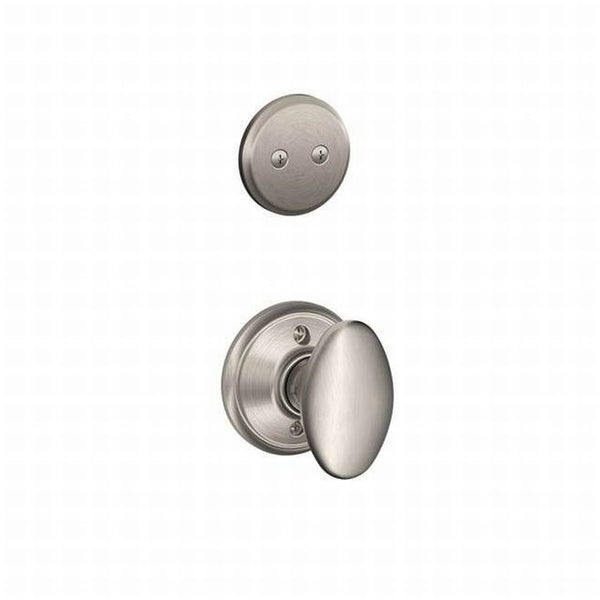 Schlage Siena Knob Dummy Interior Trim - Exterior Handleset Sold Separately in Satin Nickel finish