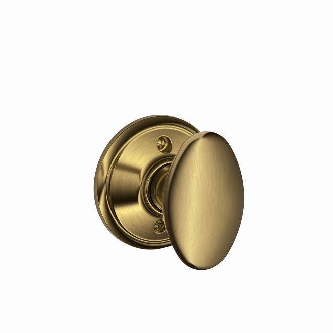 Schlage Siena Knob Half Dummy in Antique Brass finish