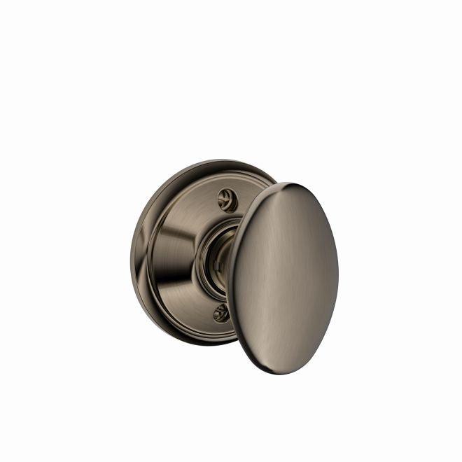 Schlage Siena Knob Half Dummy in Antique Pewter finish