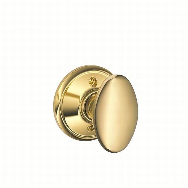 Schlage Siena Knob Half Dummy in Bright Brass finish