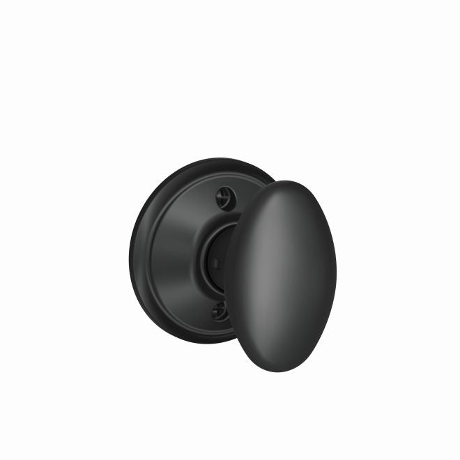 Schlage Siena Knob Half Dummy in Flat Black finish