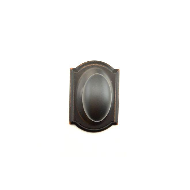 Schlage Siena Knob Half Dummy With Camelot Rosette in Aged Bronze finish