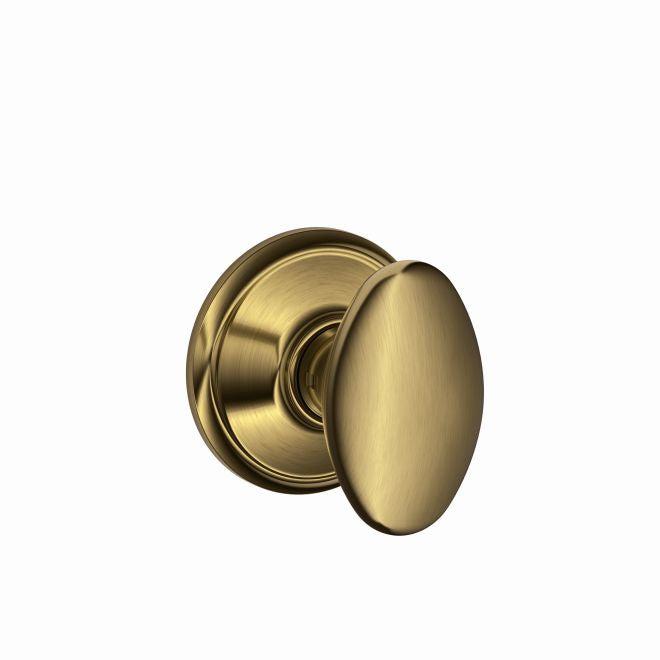 Schlage Siena Passage Knob in Antique Brass finish