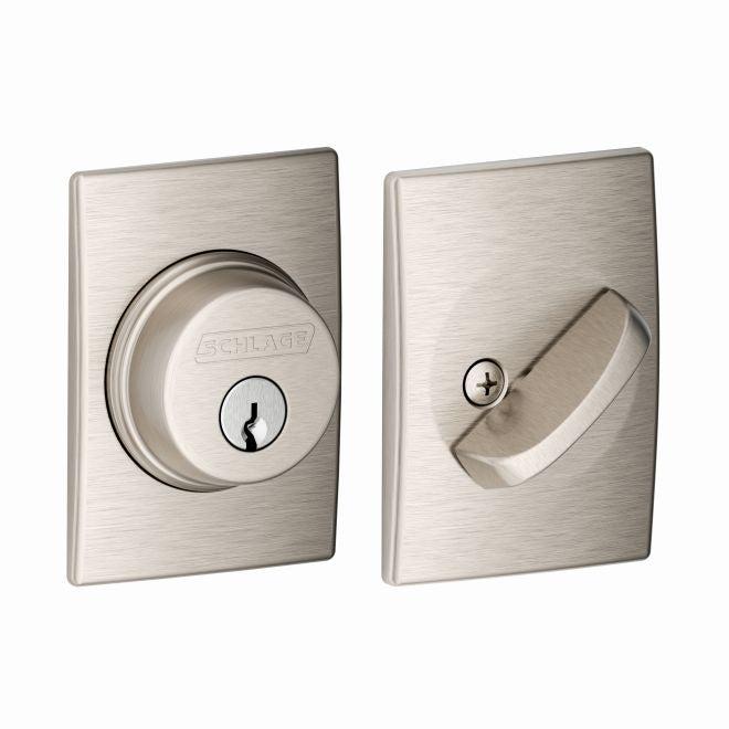 Schlage Single Cylinder Deadbolt With Century Trim in Satin Nickel finish