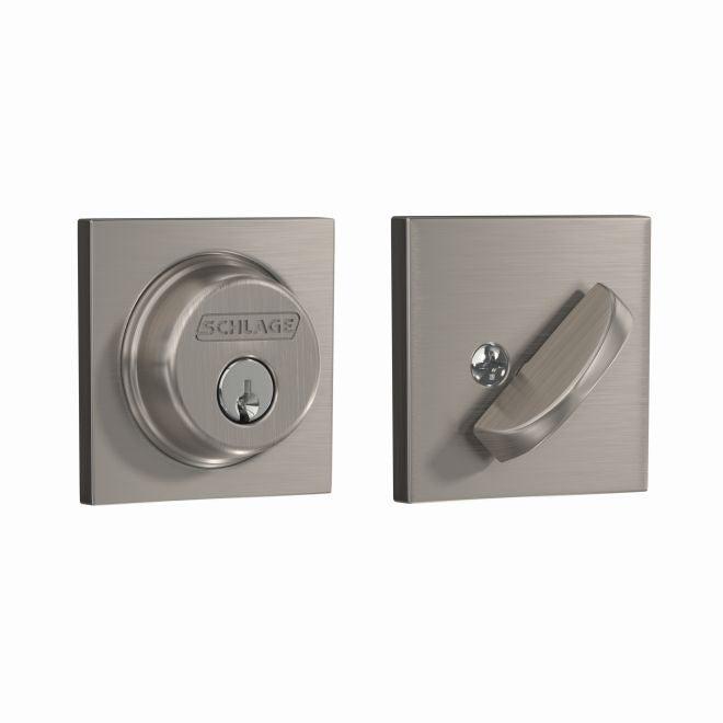 Schlage Single Cylinder Deadbolt With Collins Trim in Satin Nickel finish