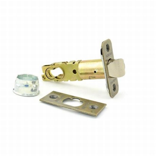 Schlage Triple Option Adjustable Dead Latch in Antique Brass finish