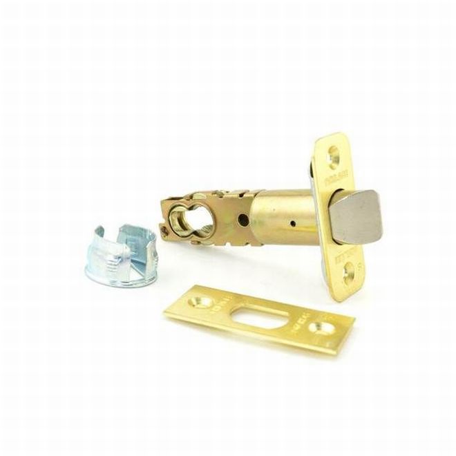 Schlage Triple Option Adjustable Spring Latch in Bright Brass finish