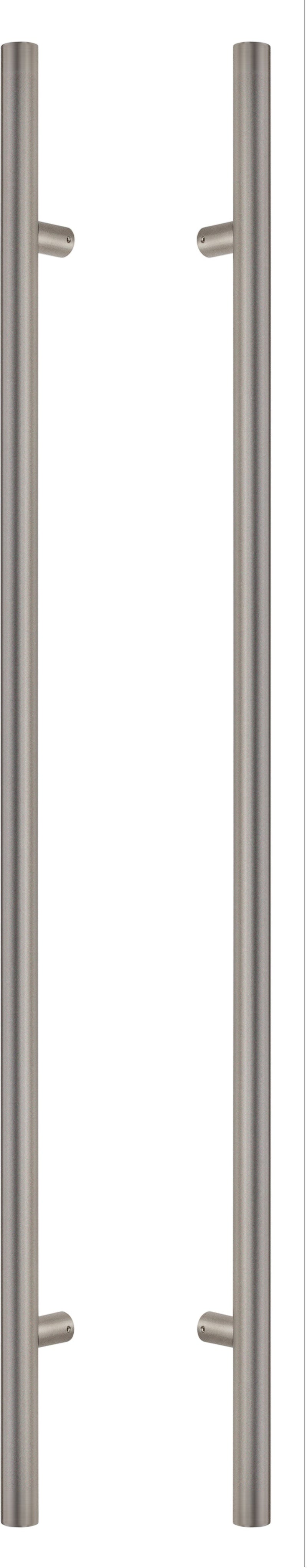 Sure-Loc 72" Round Long Door Pull, Double-Sided in Satin Stainless Steel finish