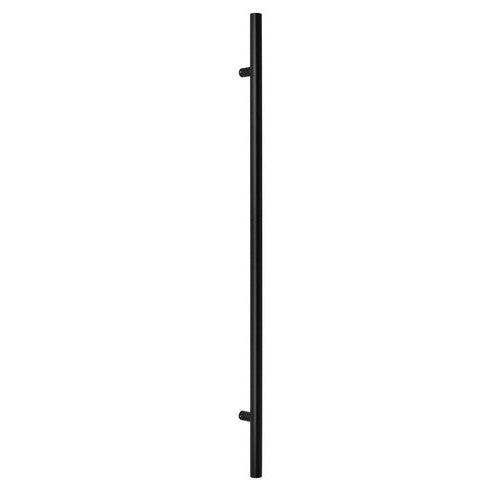 The Sure-Loc 72" Round Long Door Pull, Single-Sided in Flat Black finish