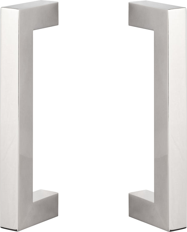 Sure-Loc Barn Door Handle, 9", Square, 2-Sided in Polished Chrome finish