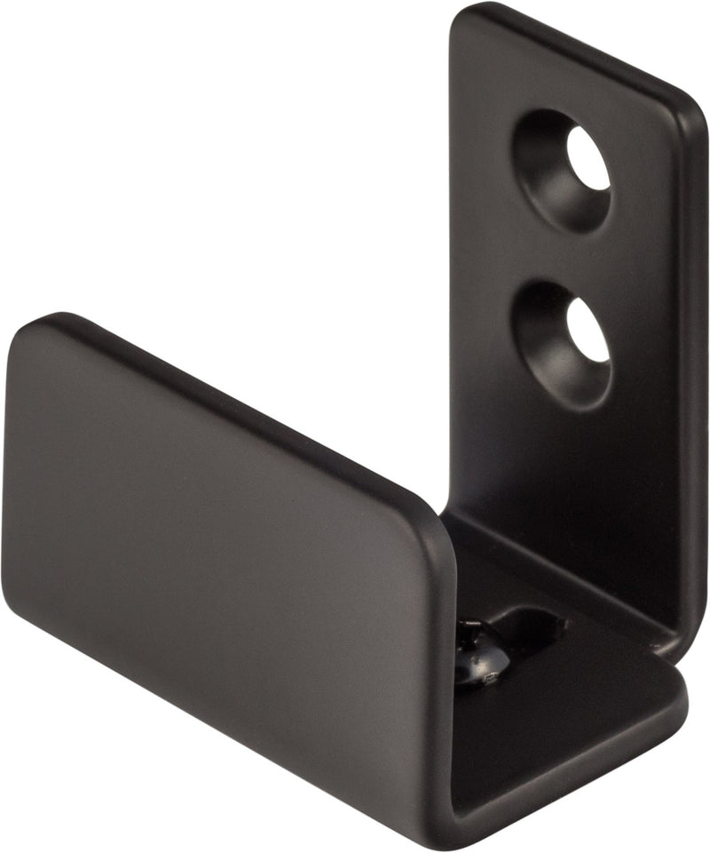 Sure-Loc Barn Track Floor Guide, Wall Mounted in Flat Black finish