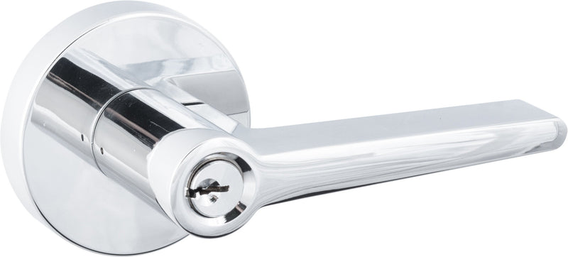Sure-Loc Basel Round Entry Lever in Polished Chrome finish