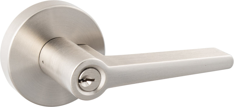 Sure-Loc Basel Round Entry Lever in Satin Nickel finish