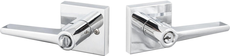Sure-Loc Basel Square Entry Lever in Polished Chrome finish