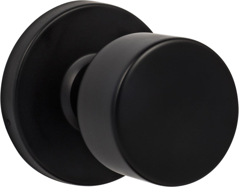 The Sure-Loc Bergen Knob with Round Rosette in Flat Black finish