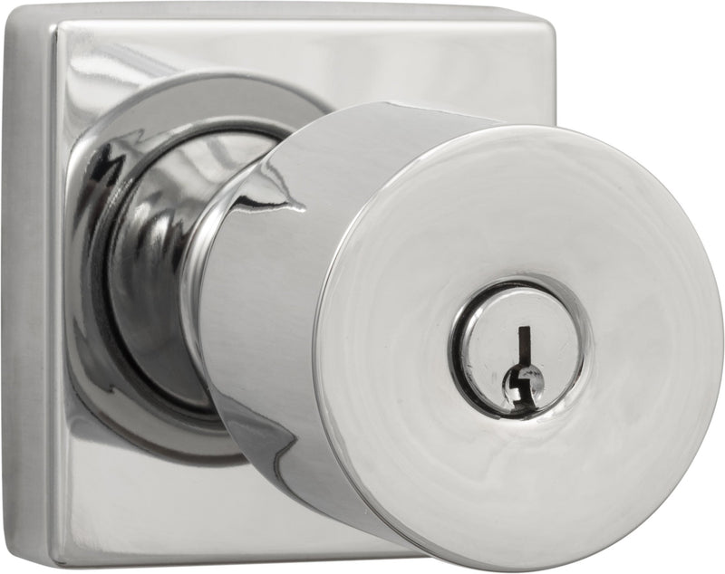Sure-Loc Bergen Square Entry Knobset in Polished Chrome finish