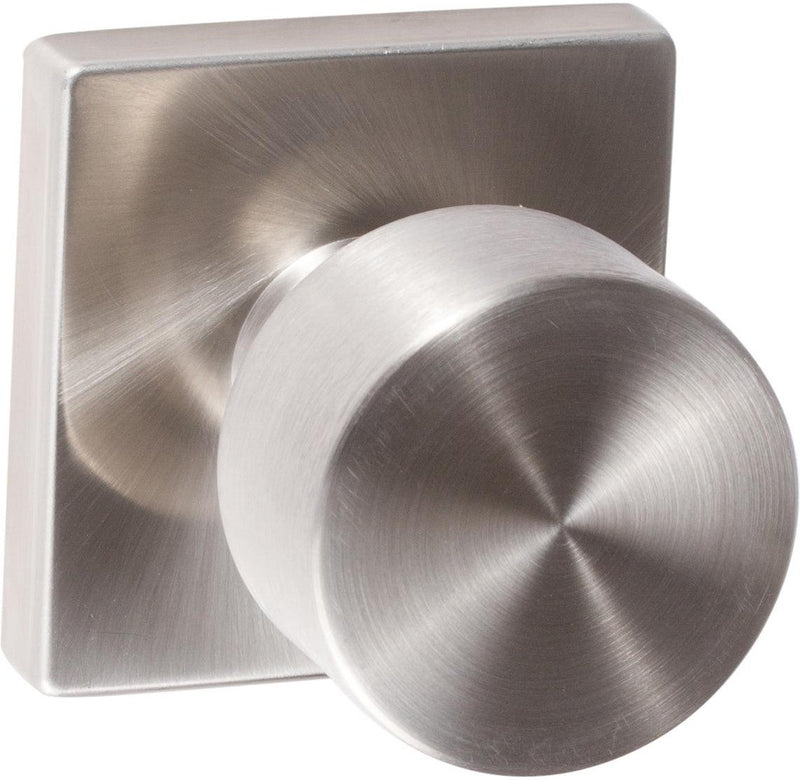 Sure-Loc Bergen Square Passage Knobset in Satin Stainless Steel finish
