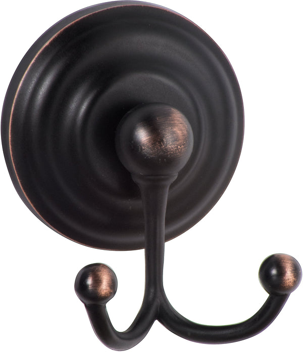 Sure-Loc Boulder Robe Hook, With Double Hook in Vintage Bronze finish