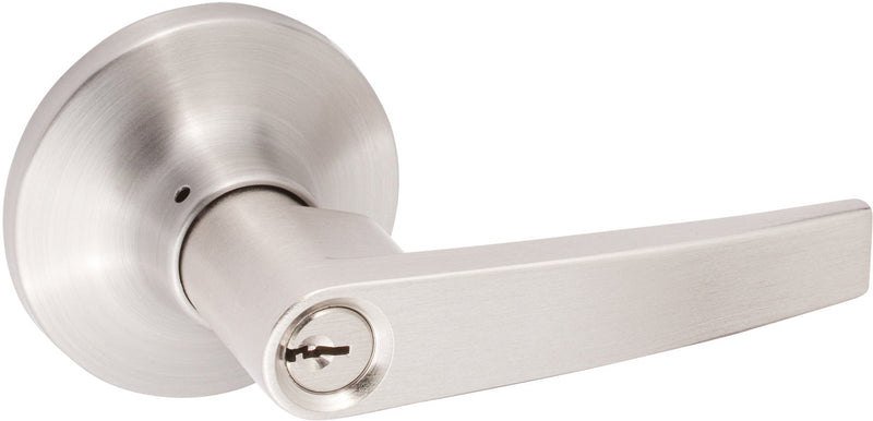 Sure-Loc Cedar Entry Lever in Satin Nickel finish