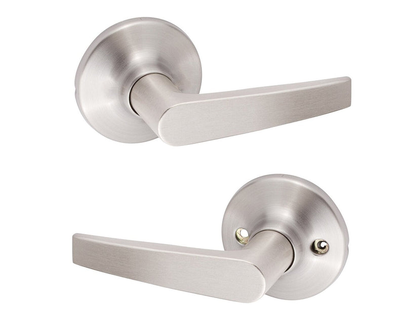 The Sure-Loc Cedar Lever in Satin Nickel finish